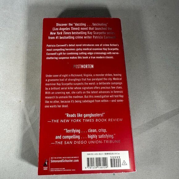 Patricia Cornwell Postmortem Paperback Scarpetta Novel Thriller Pocket Books - Picture 2 of 4